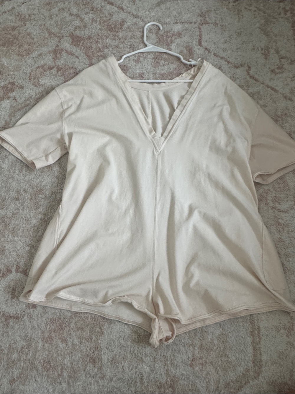 Hot Shot Tee Romper in Beached Clay - Picture 3 of 4
